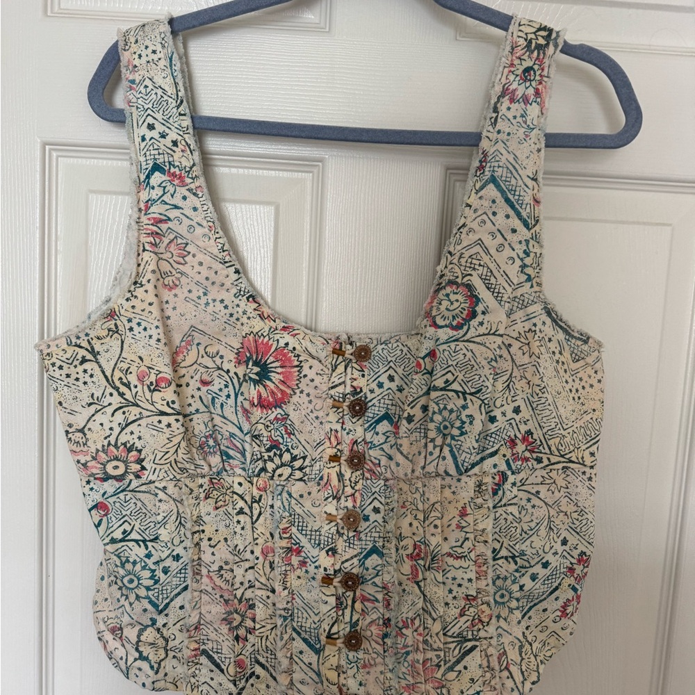 Pilcro Multicolor Floral Tank Top